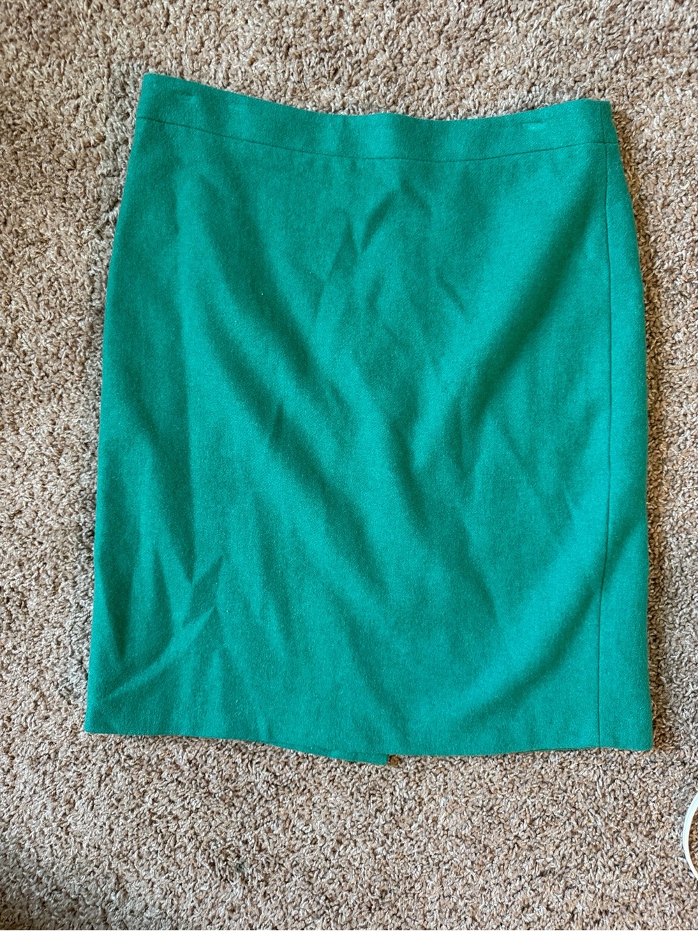J. Crew Factory Green Wool Blend Pencil Skirt Size 10